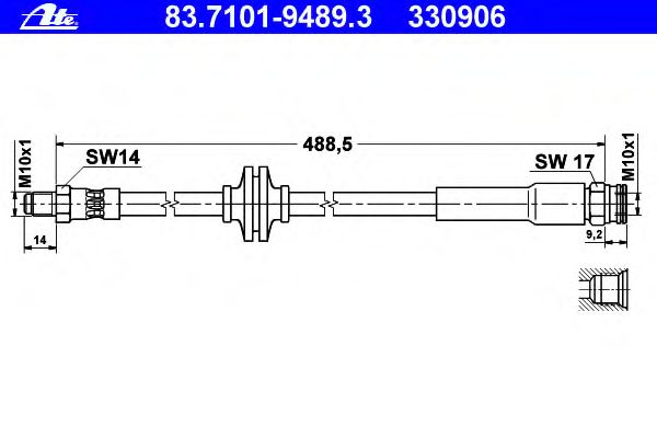 Tubo flexível de travão 83.7101-9489.3