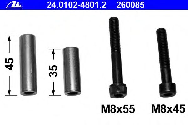 Guide Sleeve Kit, brake caliper 24.0102-4801.2