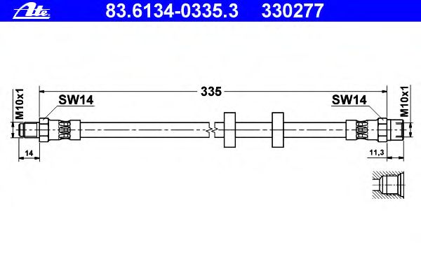 Tubo flexible de frenos 83.6134-0335.3