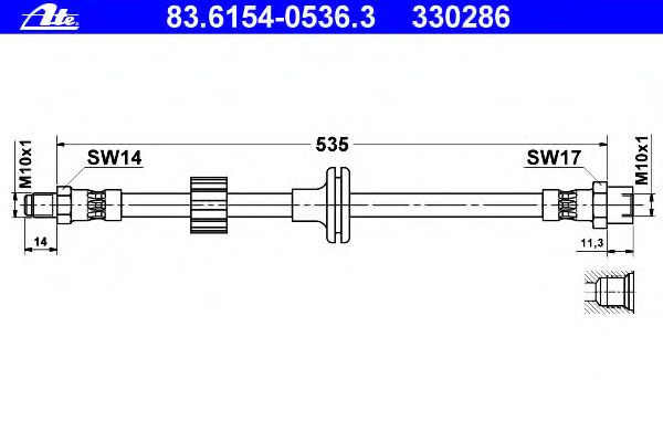 Tubo flexible de frenos 83.6154-0536.3