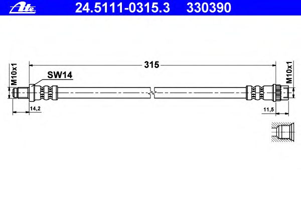 Tubo flexible de frenos 24.5111-0315.3