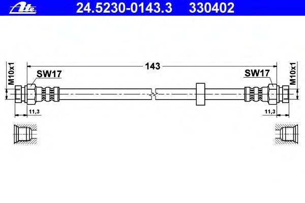 Tubo flexible de frenos 24.5230-0143.3