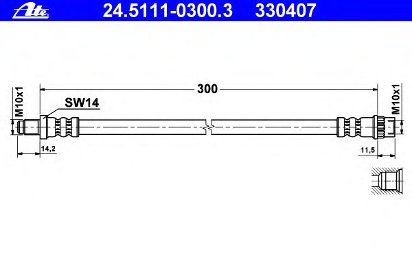 Tubo flexible de frenos 24.5111-0300.3