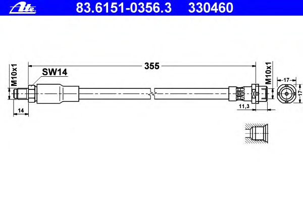 Tubo flexible de frenos 83.6151-0356.3