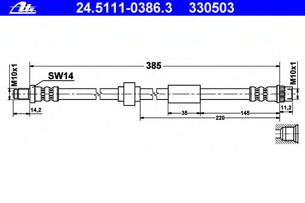 Tubo flexible de frenos 24.5111-0386.3