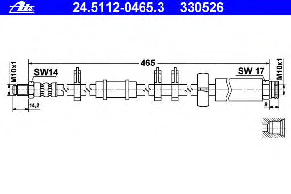 Tubo flexível de travão 24.5112-0465.3