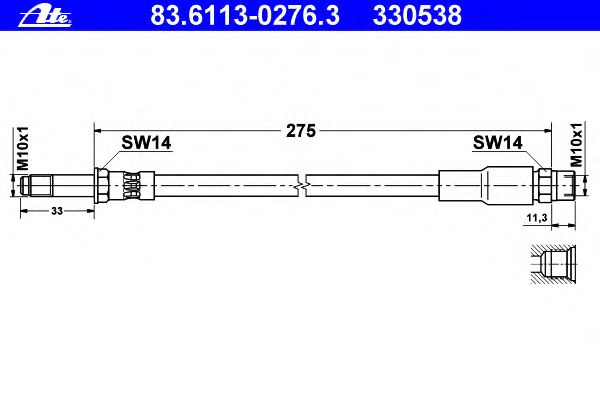 Tubo flexible de frenos 83.6113-0276.3