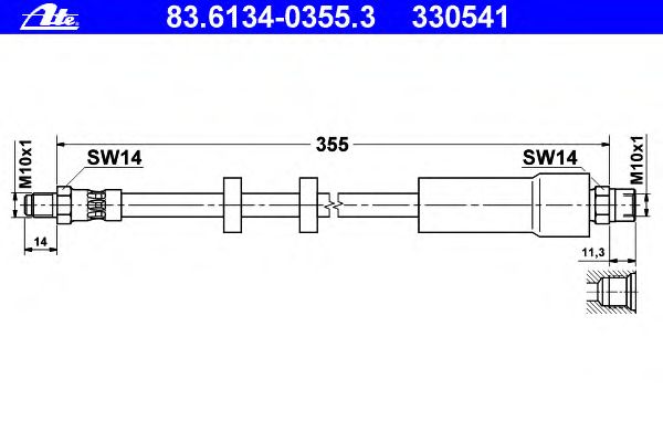 Tubo flexible de frenos 83.6134-0355.3