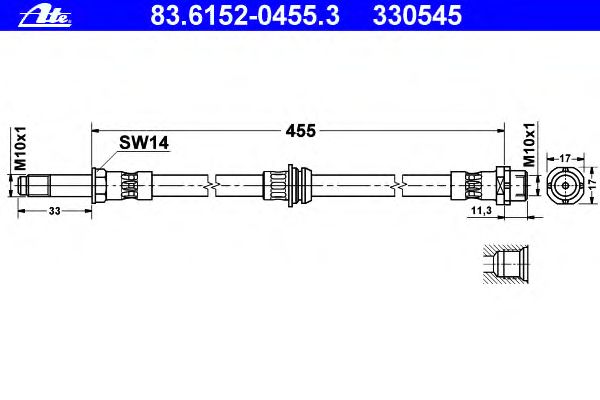 Tubo flexible de frenos 83.6152-0455.3