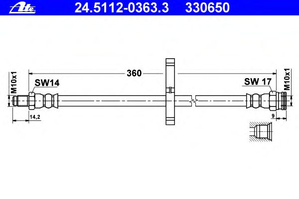 Tubo flexível de travão 24.5112-0363.3