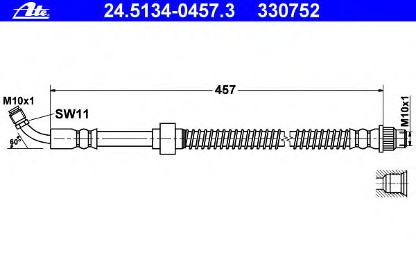 Tubo flexible de frenos 24.5134-0457.3