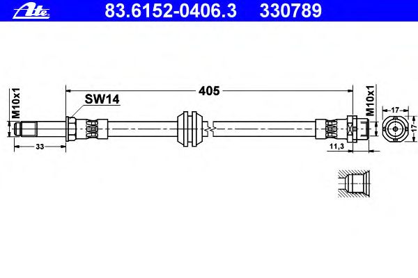 Tubo flexible de frenos 83.6152-0406.3