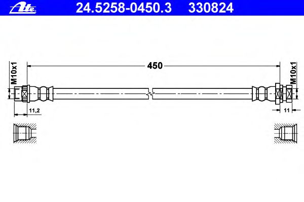 Tubo flexible de frenos 24.5258-0450.3