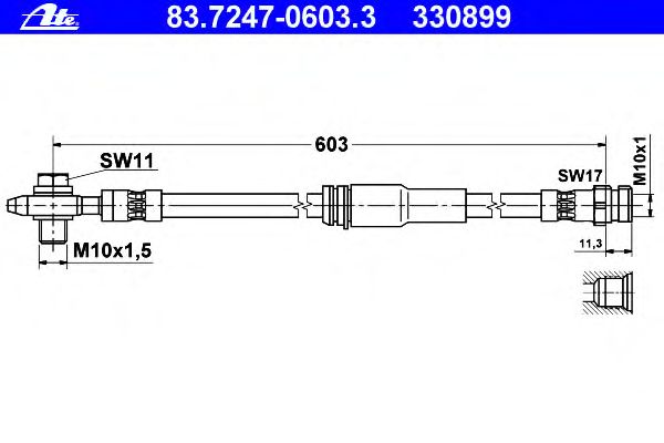 Tubo flexible de frenos 83.7247-0603.3