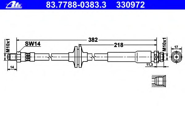 Tubo flexible de frenos 83.7788-0383.3