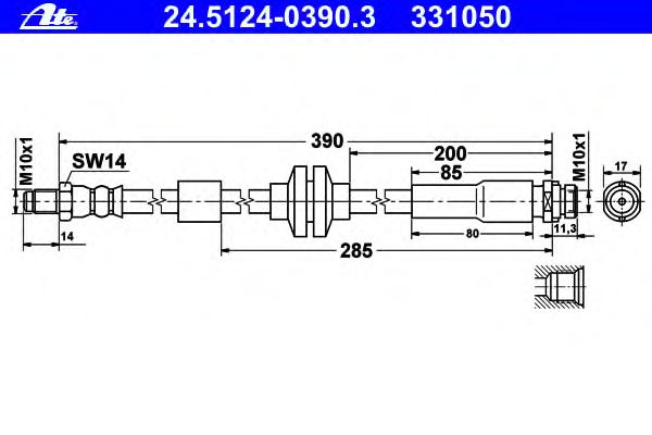 Tubo flexible de frenos 24.5124-0390.3