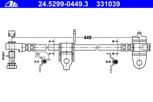 Tubo flexible de frenos 24.5299-0449.3