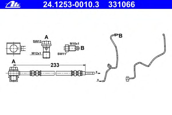 Tubo flexible de frenos 24.1253-0010.3