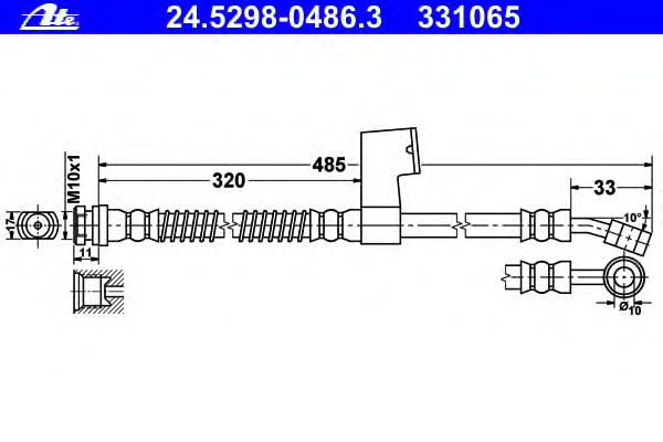 Tubo flexible de frenos 24.5298-0486.3