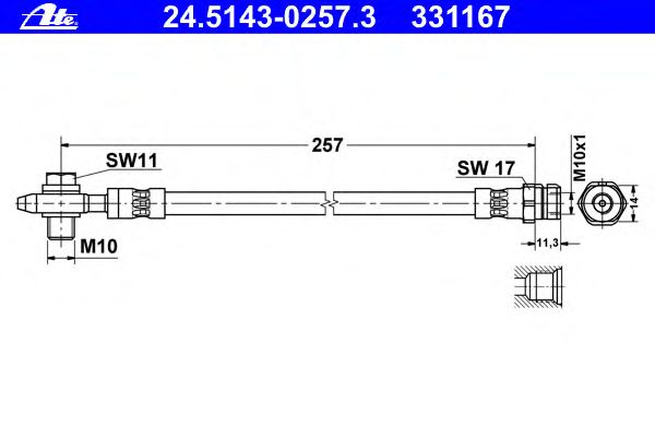 Tubo flexible de frenos 24.5143-0257.3