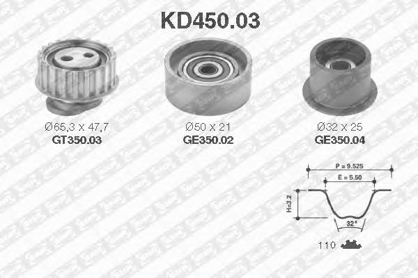 Timing Belt Kit KD450.03