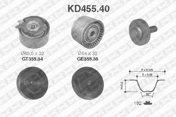 Timing Belt Kit KD455.40