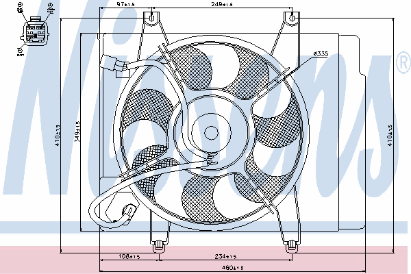 Ventilador, refrigeração do motor 85344