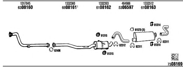 Exhaust System VO74055B