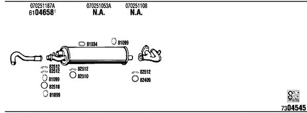 Exhaust System VW72912A