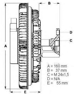 Embrayage, ventilateur de radiateur 0720002010