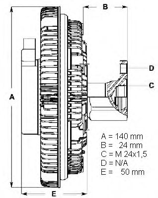 Embrayage, ventilateur de radiateur 0720002012