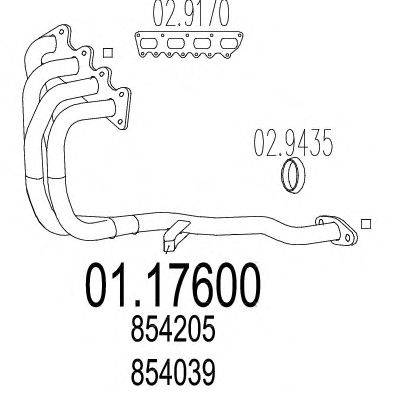 Exhaust Pipe 01.17600