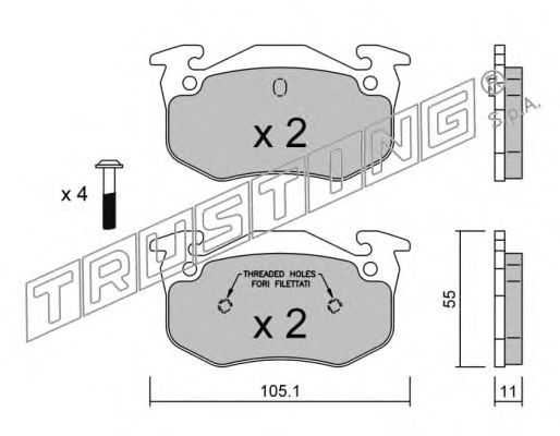 Brake Pad Set, disc brake 040.1