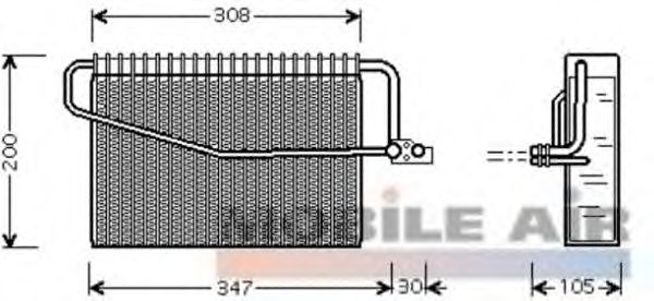 Evaporator, air conditioning 3000V455