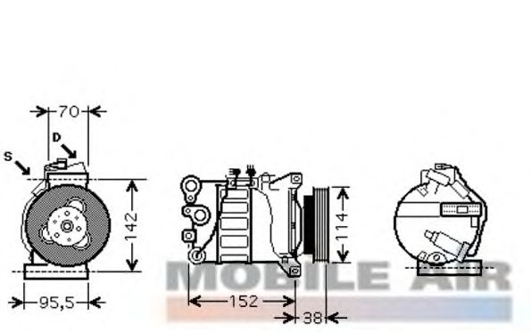 Compressor, airconditioning 5900K143