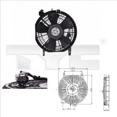 Fan, radiator 836-0002