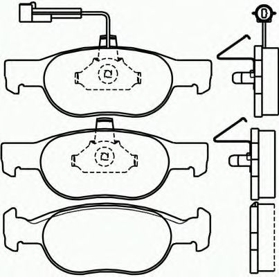 Kit de plaquettes de frein, frein à disque P 23 057