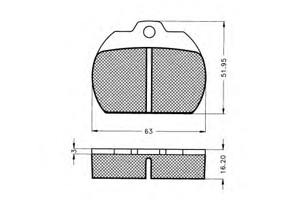 Комплект тормозных колодок, дисковый тормоз 7.297