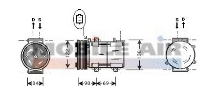 Compressor, airconditioning 6018K352