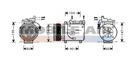 Compressor, ar condicionado 6032K038