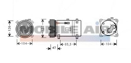 Compressor, air conditioning 6040K066