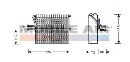 Evaporator, air conditioning 6043V004