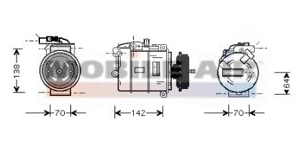 Compressor, airconditioning 6058K087