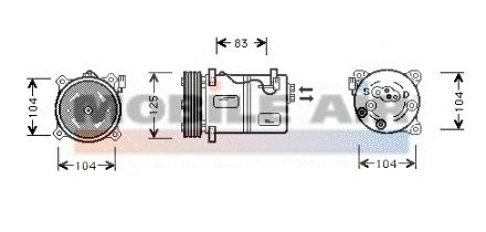 Compressor, airconditioning 6059K030