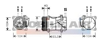 Compressor, air conditioning 6059K119