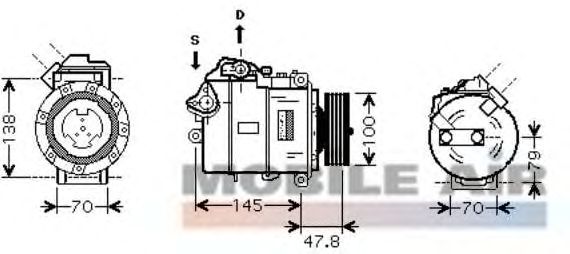 Compressor, airconditioning 6006K331