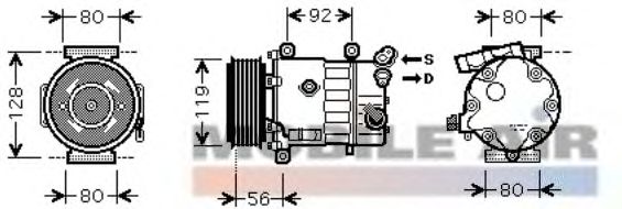 Compressor, airconditioning 6009K255