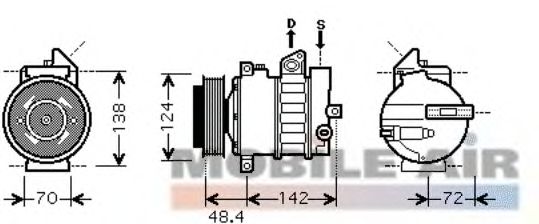 Compressor, airconditioning 6030K437