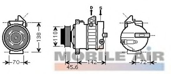 Compressor, airconditioning 6030K438