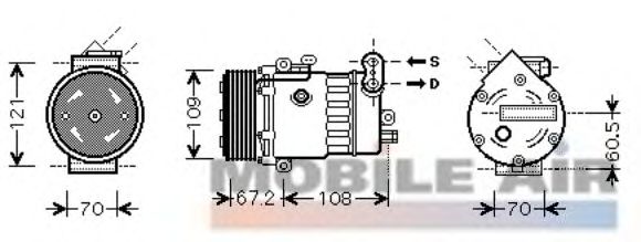 Compressor, airconditioning 6037K483